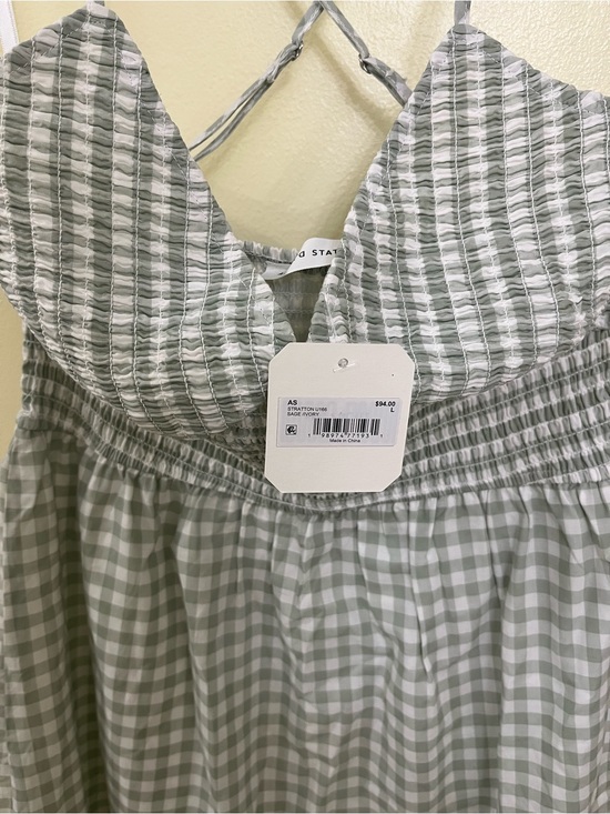 green gingham dress aerie Gingham Print Maxi Dress main image 0